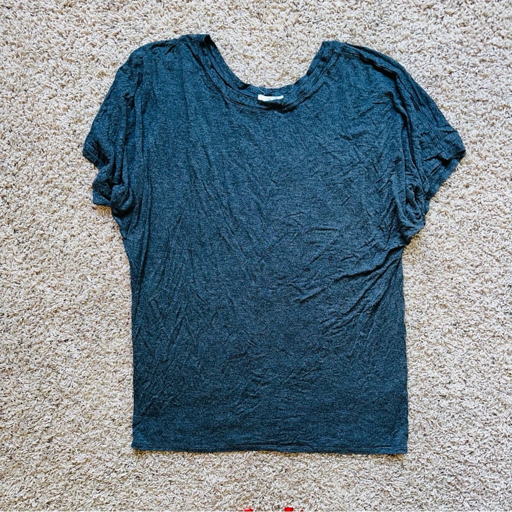 Charcoal Women's Short Sleeve Top Basic XXL Plus Size Shirt T-Shirt 2XL